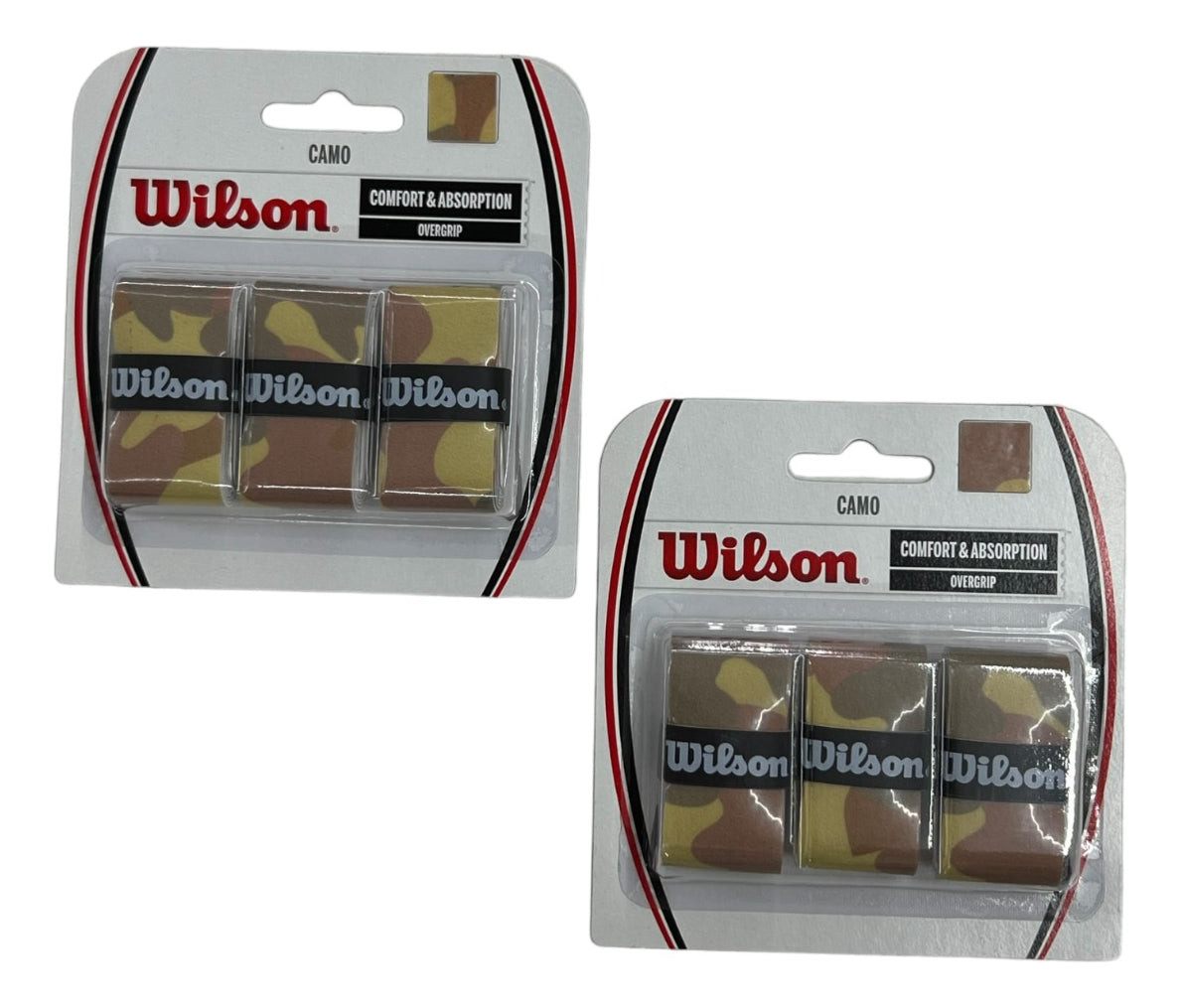 2 Pack Overgrips Wilson Camo Cafe Con 3 Piezas C/u