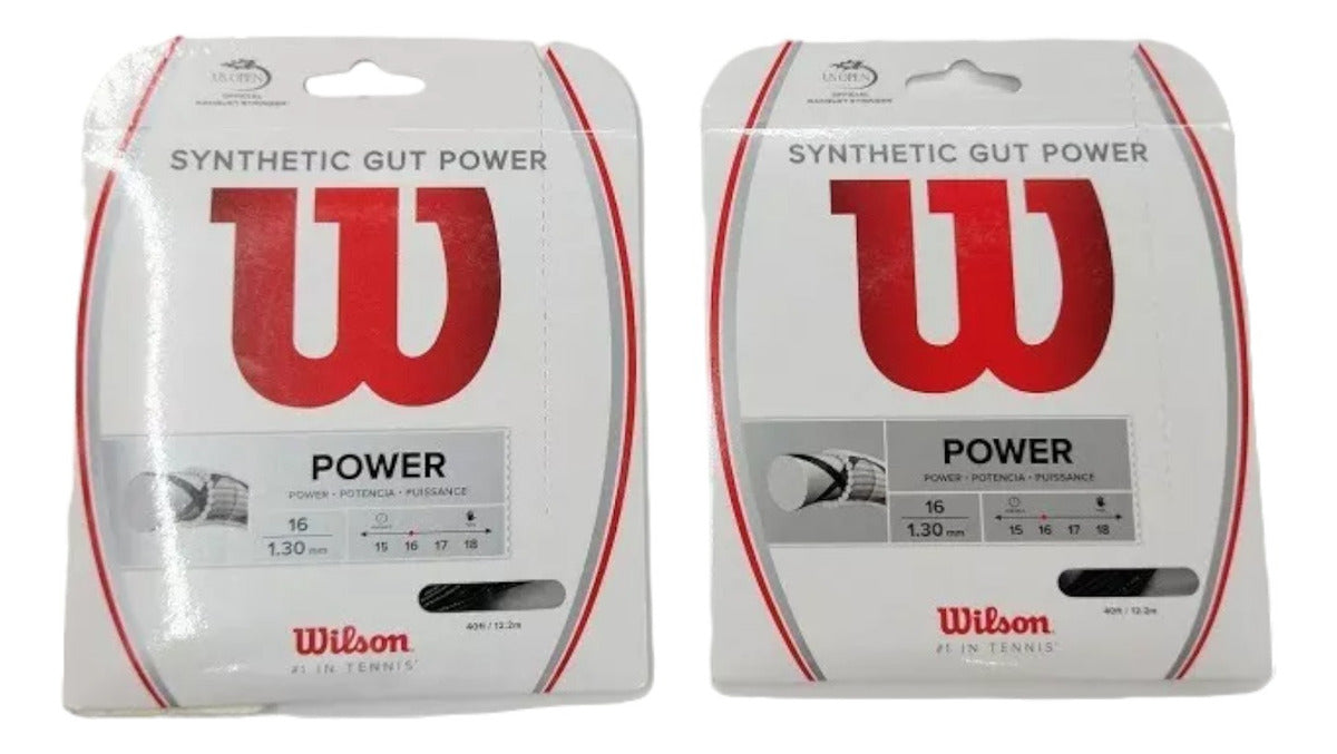 2 Pack De Cuerda Gut Power 16 Wilson Color Negro