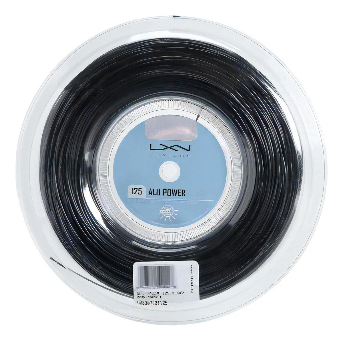 Corda Luxilon Alu Power Black, 16 L, 1,25 Mm, Color Negro, 200 Metros