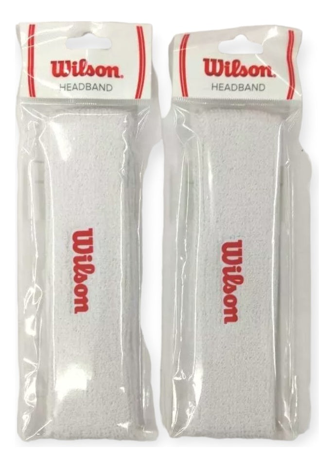 Pack De 2 Bandas Para Cabeza Blancas Absorventes Wilson