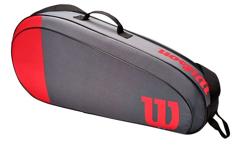 Raquetero Wilson Team 3 Pack Rojo Gris