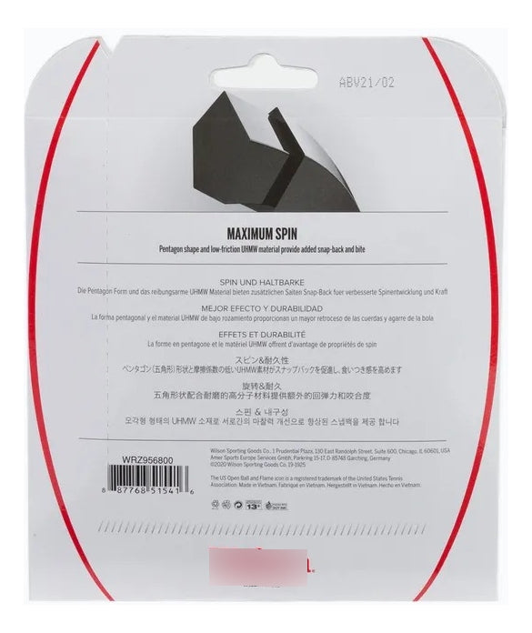 Set De Cuerda Wilson Revolve Spin Negro 1.30mm