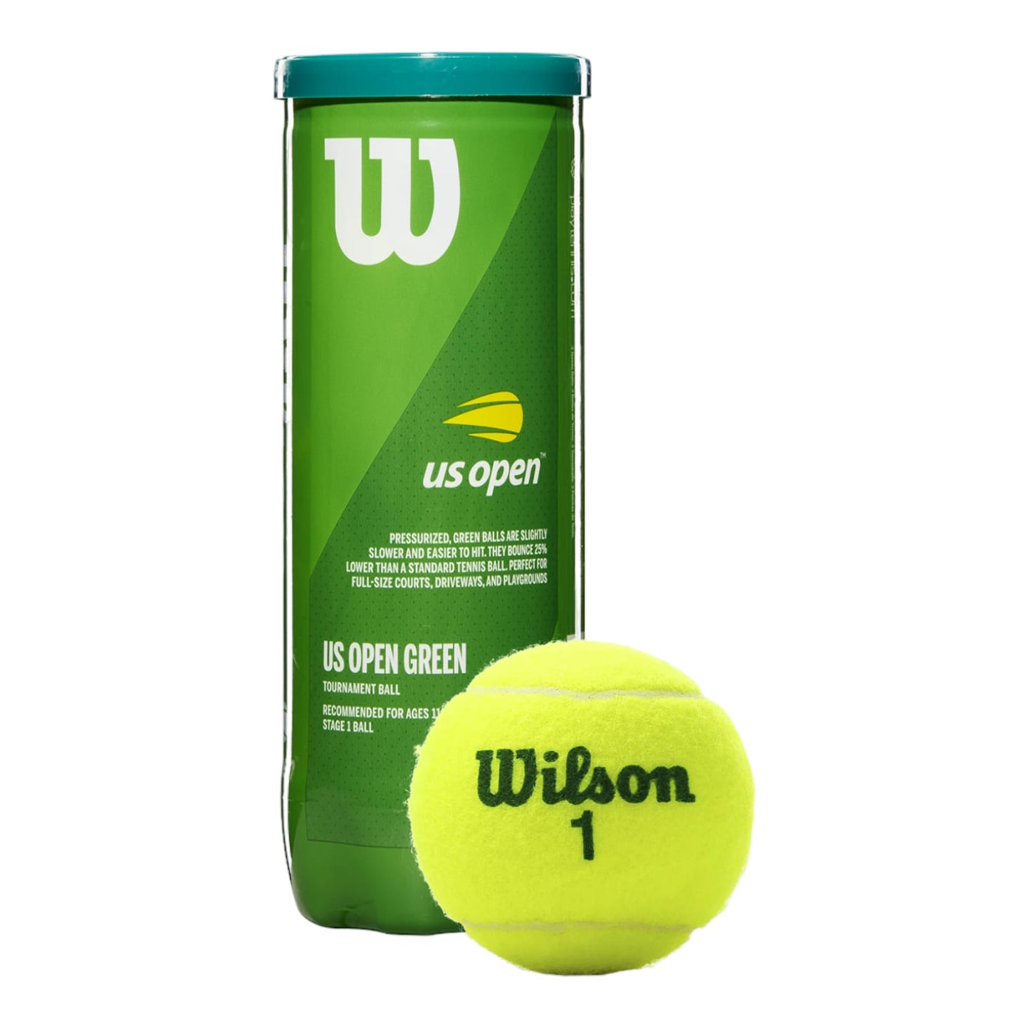 24 Pack Pelota Para Mini Tenis Wilson Us Open Punto Verde