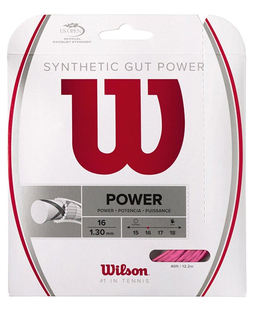 Cuerda Gut Power 16 Wilson Color Rosa Set 12.2 Mts